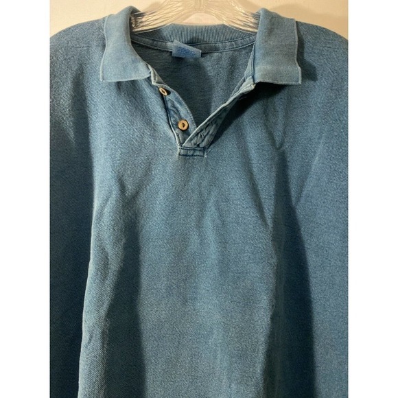Sea Breeze Pullover Shirt Resort Wear Size 1X Teal Green Stone Washed - Picture 3 of 8